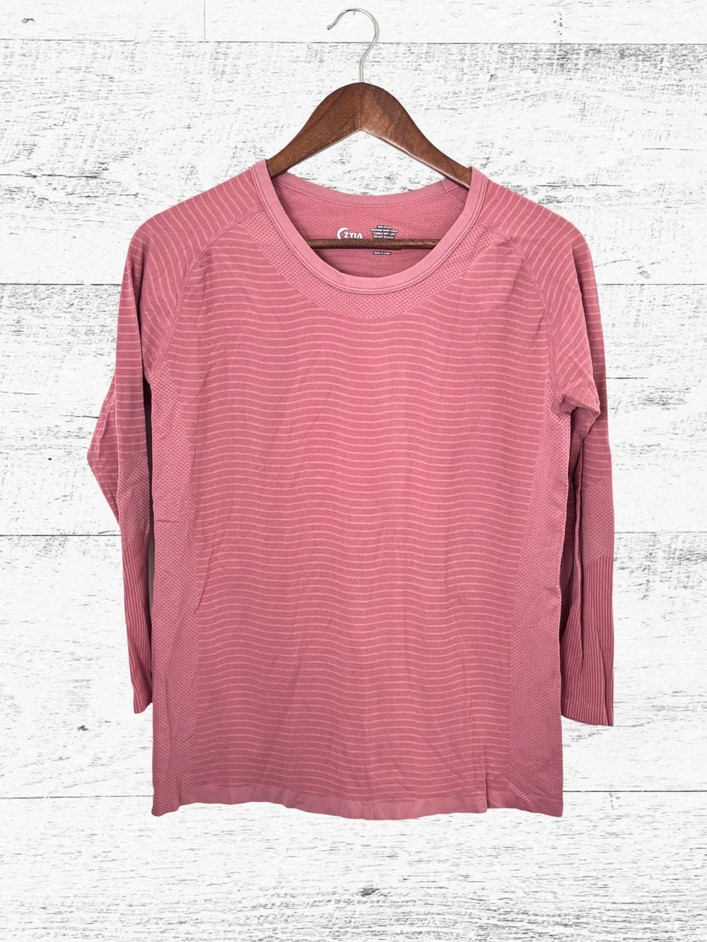 ZYIA Dusty Rose Long Sleeve Women's Tee